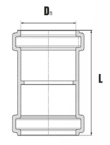 Муфта соединительная НПВХ PESTAN SN4 Дн400 для наружной канализации, оранжевая