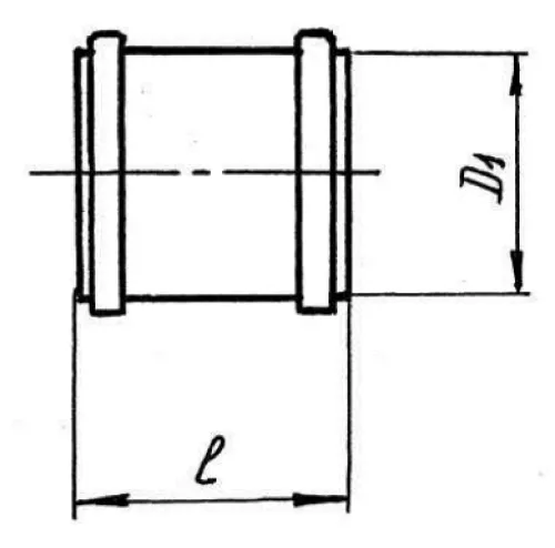Муфта двухраструбная РосТурПласт Дн110 полипропиленовая, серая