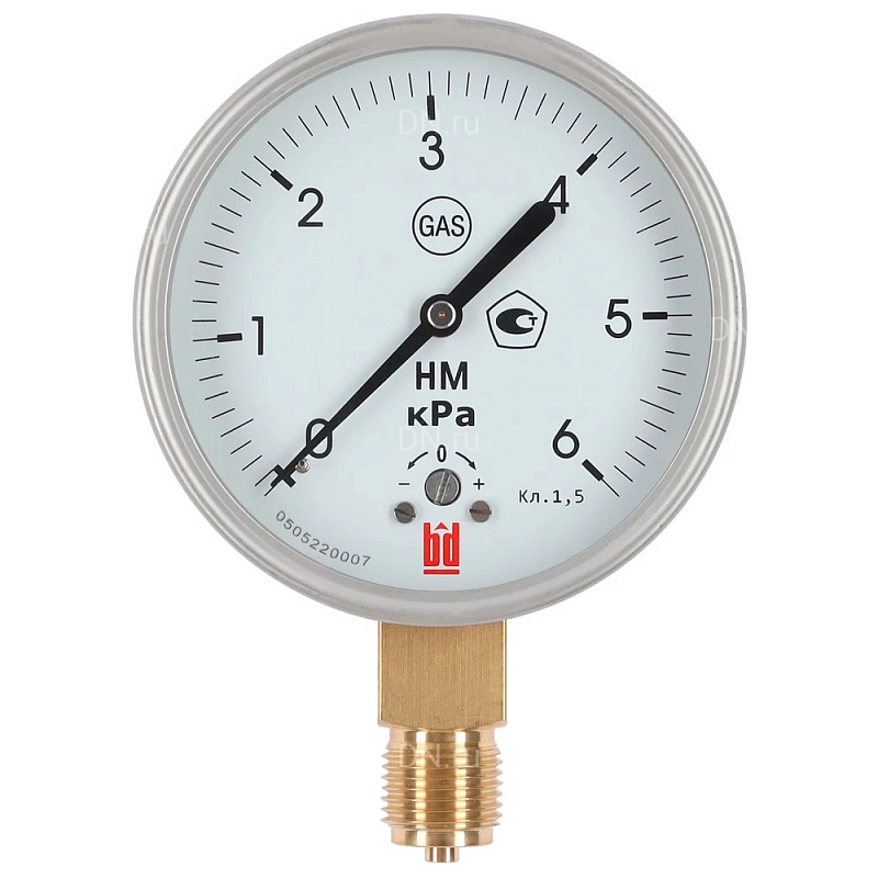 Напоромер радиальный BD НМ 100Р (0-60)кПа, кл.1.5, M20x1.5 диаметр корпуса 100мм, тип - НМ, радиальное присоединение, шкала (0-60кПа), резьба M20x1.5, класс точности 1.5, DIN-корпус