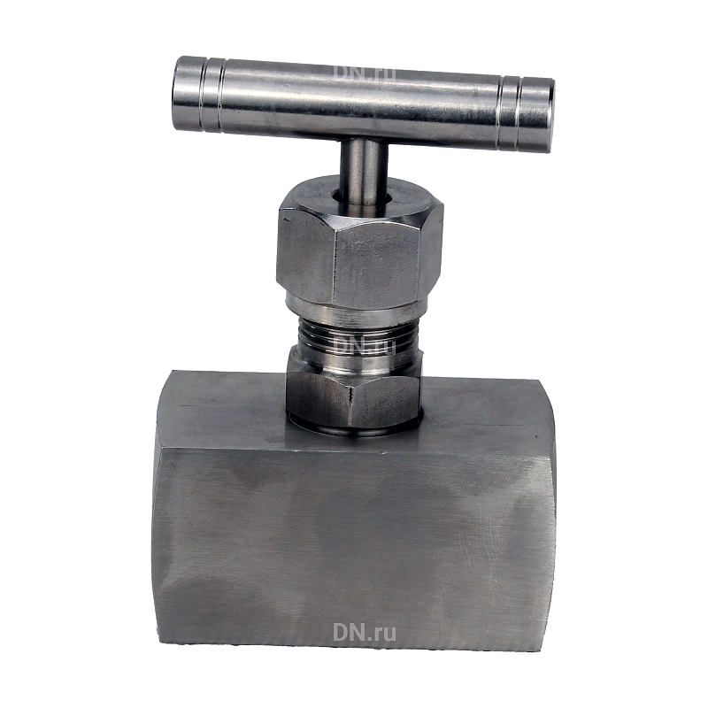 Клапан игольчатый VN3131M-T-Ht 1/2″ Ду15 Ру400 резьбовой, корпус - нержавеющая сталь 304, уплотнение - металл, с Т-образной рукояткой